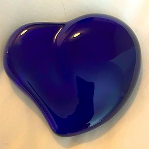 Elsa Peretti for Tiffany cobalt glass paperweight